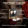 Velour Triangle Powder Puff Set