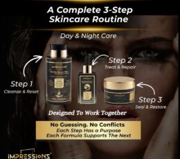 3 Step Skincare Set Routine Day And Night With Micellar Cleanser Snail Serum And Moisturizing Cream For Skin Repair And Glowing Smooth Skin