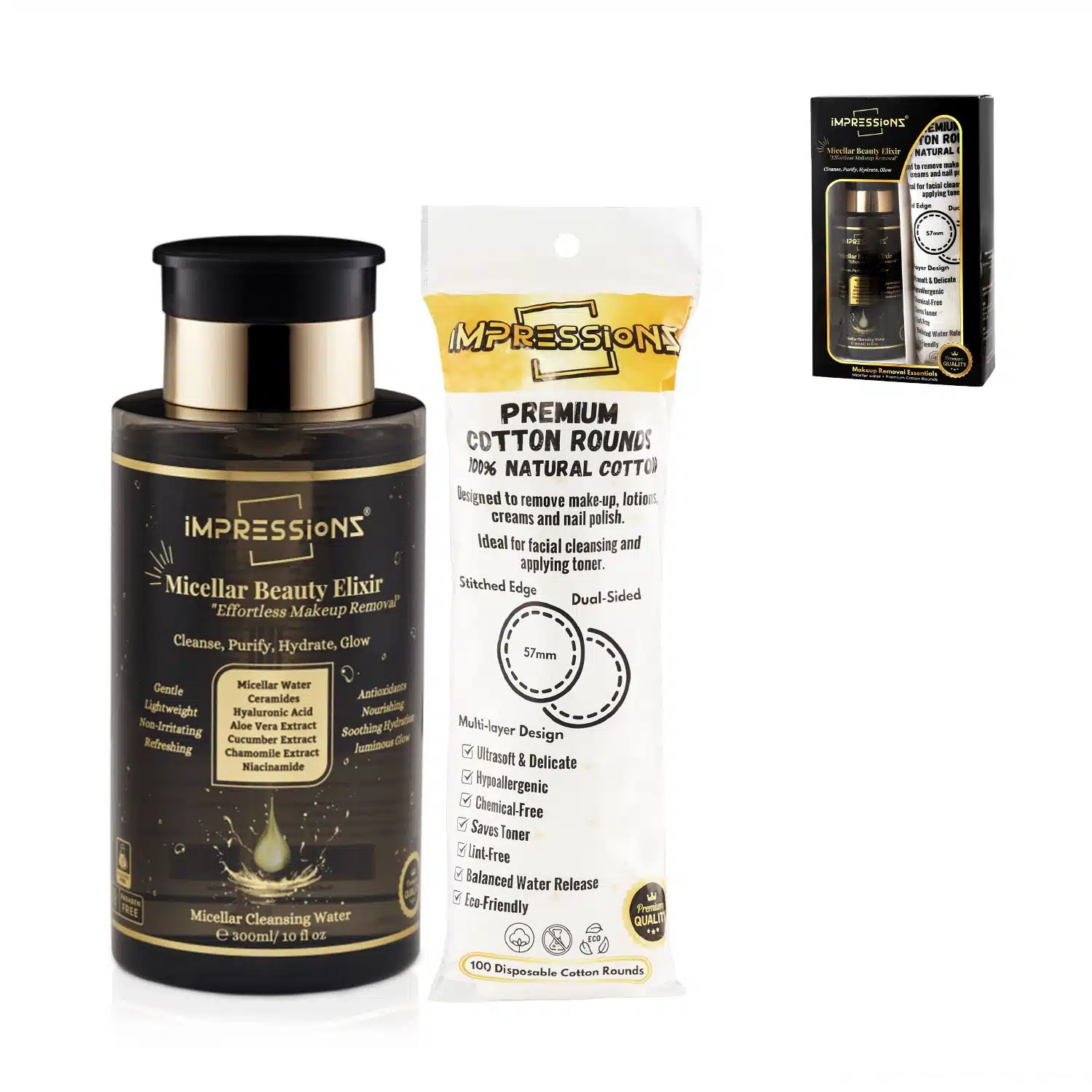 Micellar Water For Sensitive Skin
Makeup Remover Essentials Kit