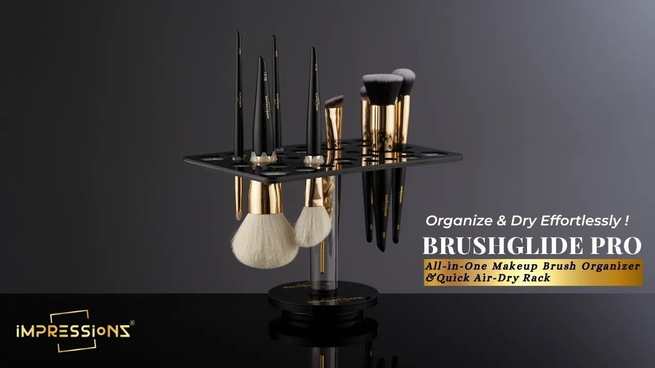 Home – Impressionz® Beauty, Skincare, Cosmetics &Amp; Makeup Tools Brushglide Pro All-In-One Makeup Brush Organizer And Quick Air-Dry Rack By Impressionz® Luxury Makeup Brush Holder