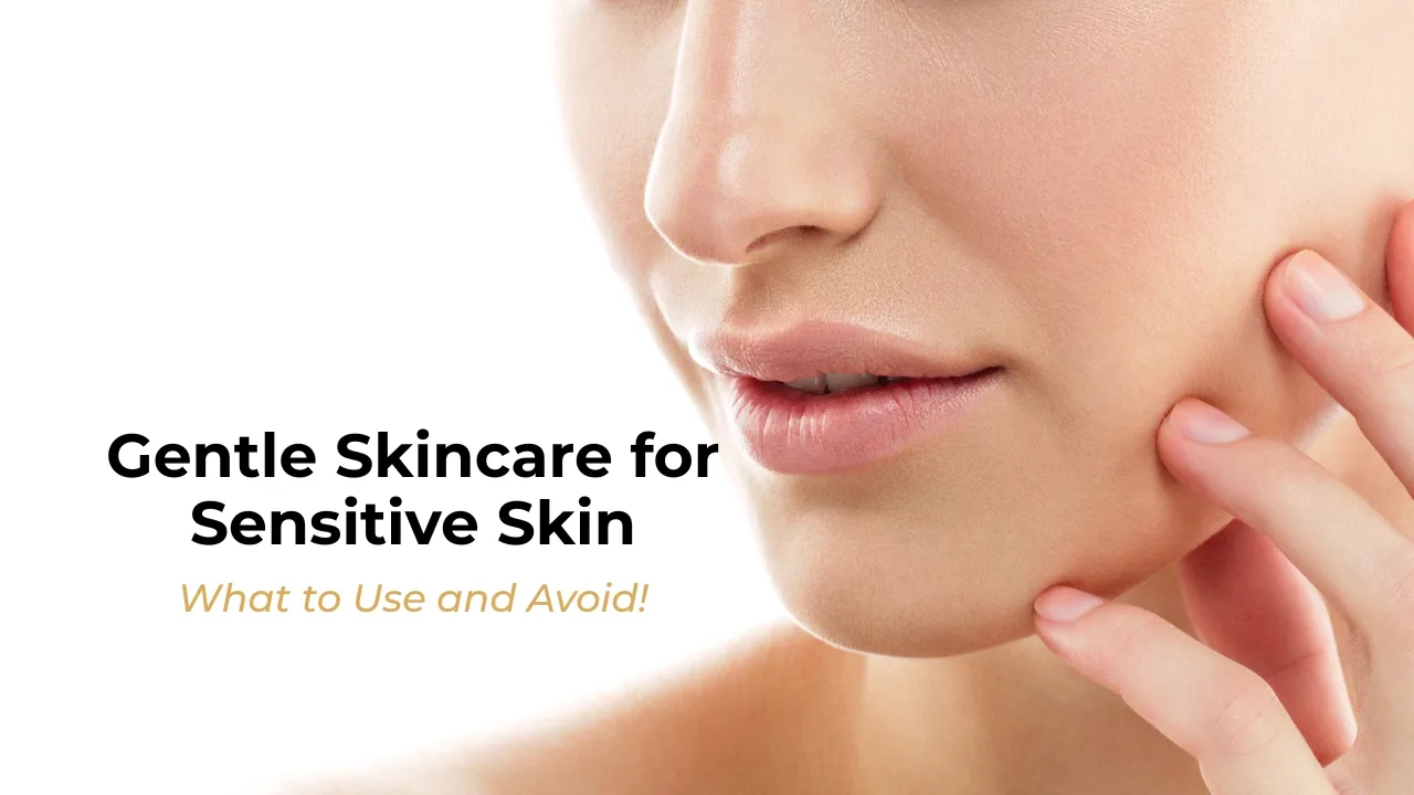 – Impressionz® Beauty, Skincare, Cosmetics &Amp;Amp; Makeup Tools Gentle Skincare For Sensitive Skin, Close-Up Of A Woman Touching Her Cheek With Soft, Healthy Skin.