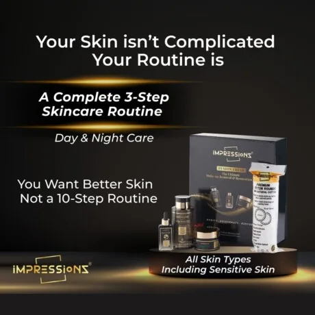 3-step skincare routine set for glowing skin day and night with micellar water snail serum and moisturizer for smooth radiant skin