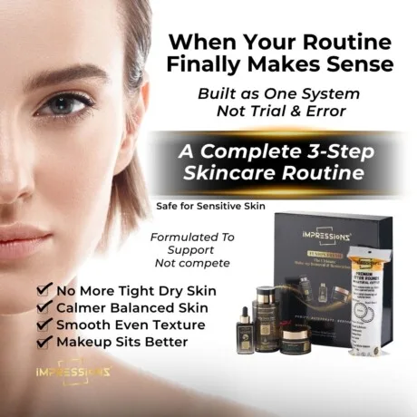 3 step skincare set for smooth glowing skin day and night routine to hydrate balance skin texture and help makeup apply better safe for sensitive skin